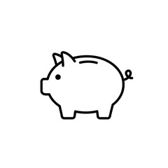 Fototapeta premium Piggy bank symbol icon, vector illustration of savings and investment concept