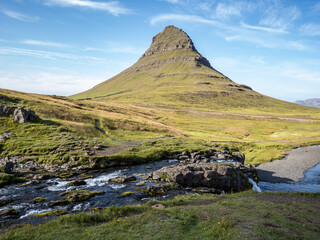 The waterfall Kirkjufellsfoss in Iceland