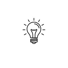 Lightbulb symbol icon vektor illustration for concept. Idea. Bulb. Graphic design. Iconography. Concept