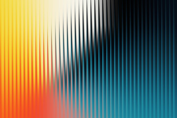 Vibrant abstract background with vertical stripes of color gradient from orange to blue