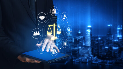 Justice system ensures legal governance and fairness. Justice system protects rights, system...