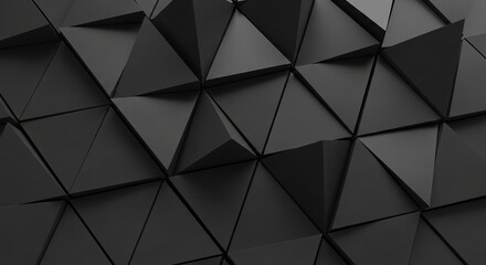 Fototapeta premium Abstract image of dark gray triangular shapes, creating a textured geometric pattern, showcasing a modern and minimalist design, ideal for background