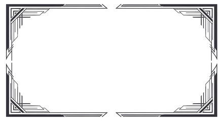 Elegant Art Deco frame design perfect for invitations, announcements, and stylish branding projects