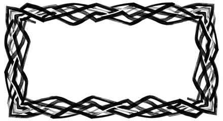 Create an elegant design with this hand-drawn modern black and white frame for invitations