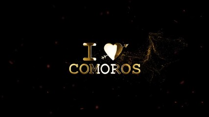 Premium Motion I Love Comoros Gold Title