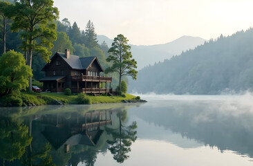 Fototapeta premium lake in the mountains