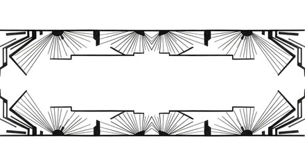 Fototapeta premium Art Deco Frame Design with Geometric Lines and Symmetry for Elegant Branding or Invitations