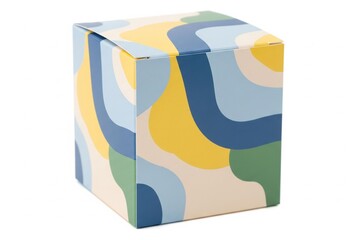 Abstract Pastel Pattern Blind Box on White Background
