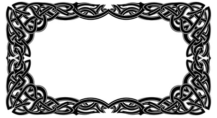 Elegant Celtic knot border design perfect for invitations certificates and decorative framing