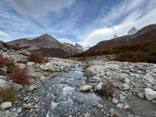Rio Blanco Crossing on the Way to Fitz Roy, El Chalten, Argentina