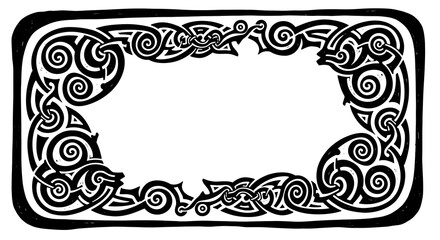 Intricate Celtic knotwork border design for elegant invitations, certificates, and creative projects