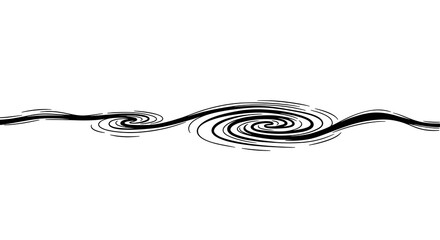 Dynamic water ripple and swirl abstract design for modern motion graphics and branding