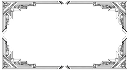 Elegant Art Deco frame design perfect for invitations, borders, and sophisticated graphic projects
