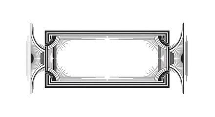 Elegant art deco border design frames text for sophisticated vintage invitations and modern...