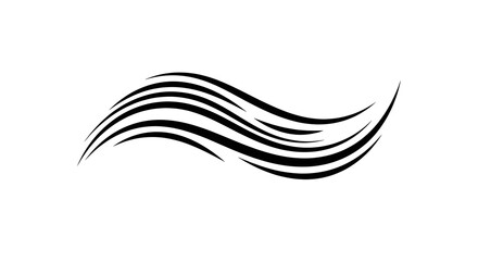 Dynamic wave graphic with bold black lines for impactful design elements and modern backgrounds