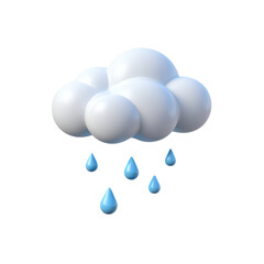 Rain Cloud, isolated on transparent background
