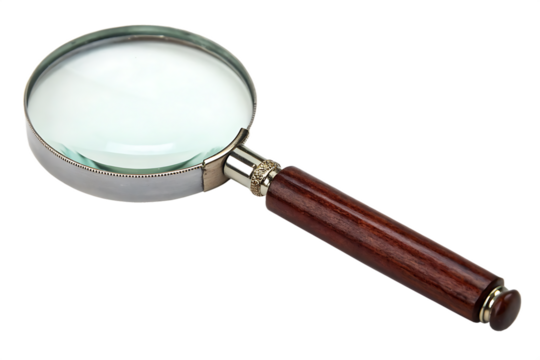 Magnifying glass cut out On Transparent Background