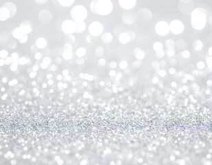Silver glitter bokeh background
