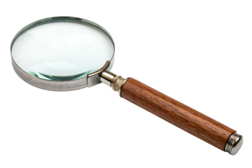 Magnifying glass cut out On Transparent Background