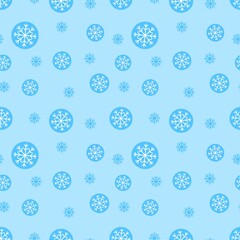 Christmas ice scribble seamless snowflakes pattern for wrapping paper and fabric