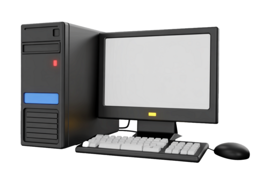 computer  3d render icon 3d Vector icon