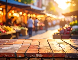 Busy Outdoor Market Scene.
