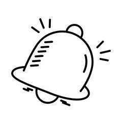 hand drawing outline bell