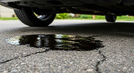 Engine Oil Leak Under Parked Car