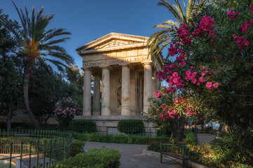 Monument to Sir Alexander Ball in the park of Valletta - Malta