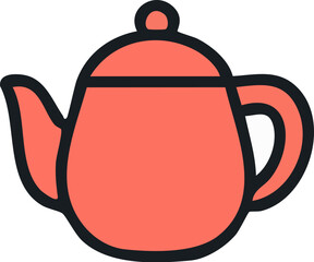 Obraz premium Simple Vector Illustration of a Teapot.