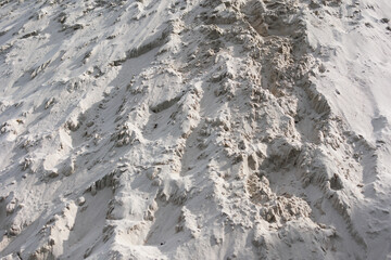 Close-up of textured sand dune surface