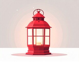 Obraz premium 明かり イラスト 赤