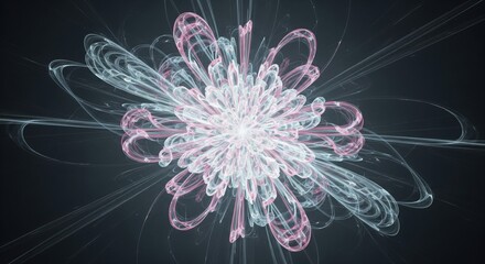 Abstrakte fraktale Blume aus leuchtenden Partikeln © PixelArtWork