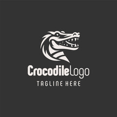 Creative Jungle Crocodile Logo Symbol