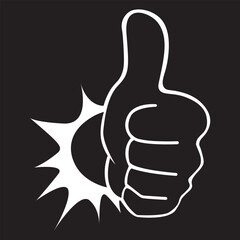 Thumbs up icon set: versatile linear style icons for approval and likes