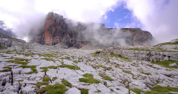 Fantastic landscape on the Tret waterfalls