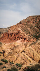 The landscape of Skazka Gorge in Kyrgyzstan
