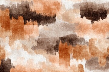 Abstract Watercolor Brushstrokes in Earth Tones, Textured Background, Artistic Design.
