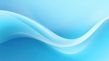 Serene Blue Abstract Wave Background with Smooth Translucent Flowing Lines.