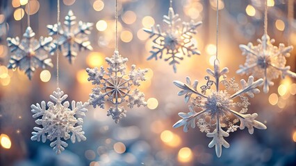 christmas background with snowflakes