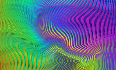Fototapeta premium Vibrant abstract background with swirling lines in rainbow colors creating a psychedelic and mesmerizing effect