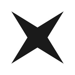 Star icon. Black star symbol for designs.