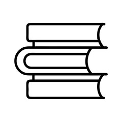 Stack of books icon vector illustration, education and reading concept for library design element