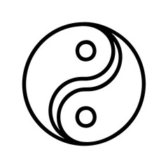 Yin yang symbol vector graphic, taijitu illustration, balance and harmony, eastern philosophy art