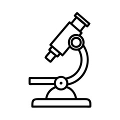 Microscope vector illustration for science research laboratory equipment and medical analysis tool