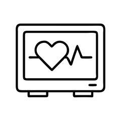 Heartbeat monitor medical equipment vector illustration for healthcare and wellness design needs