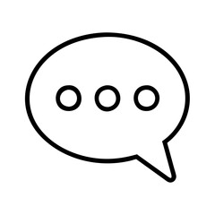 Chat bubble icon vector illustration message communication symbol speech balloon talk sign graphic design element outline