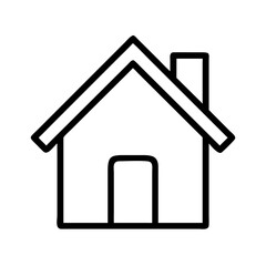 House icon vector illustration, simple home graphic design, real estate symbol, residence outline, roof design
