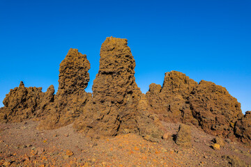 Fototapeta premium Scenic viewpoint of the Caldera de Taburiente on the trek near Roque de los Muchachos, La Palma, Canary Islands, Spain, Europe