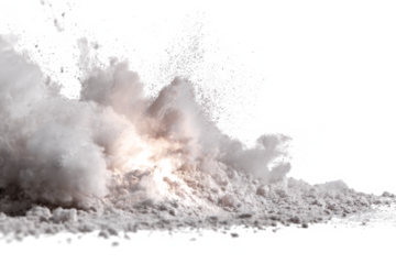 A dramatic close-up of a snow avalanche in motion.